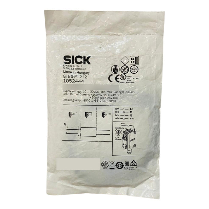 Sick Gtb6-p1212 Sensor Fotoeléctrico 1052444