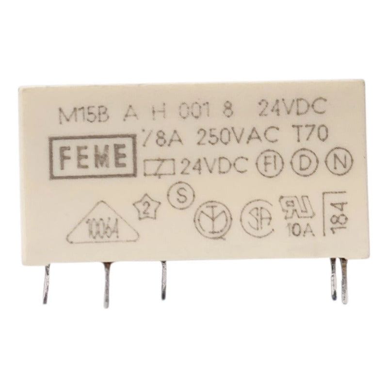 Feme M15b A H 001 8 Relé Electromecánico 24vdc 8a (7 Piezas)