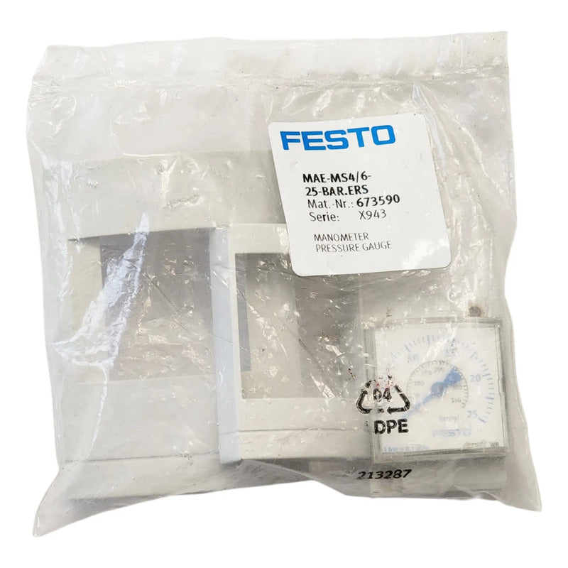 Festo Mae-ms4/6-25-bar.ers 673590 Manómetro
