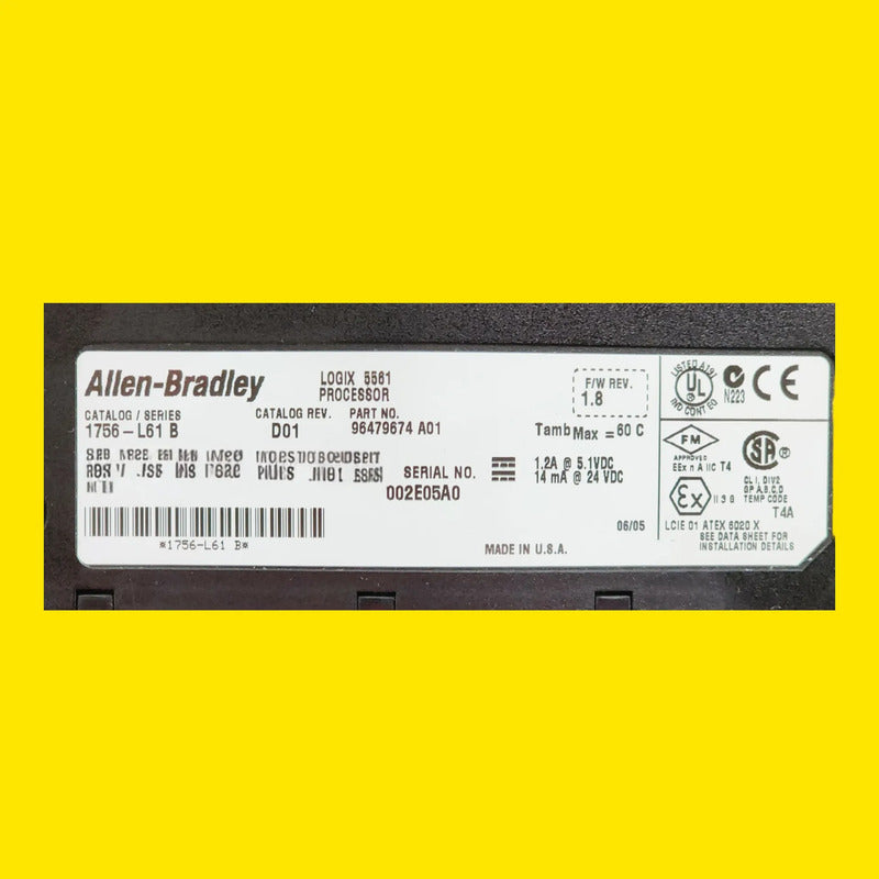Allen Bradley 1756-l61 Procesador Plc Controllogix Cpu