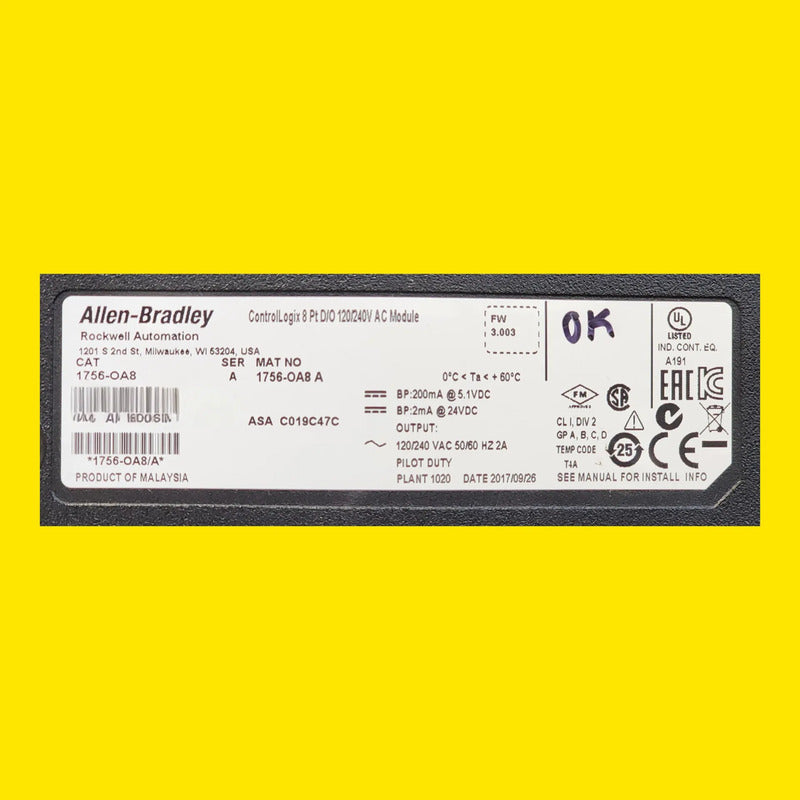 Allen-bradley 1756-oa8 Modulo De Salida Ac Plc 8pt