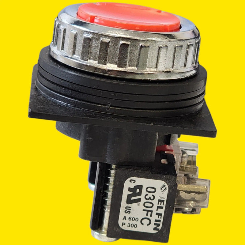 New Elfin 030pffarfc Botón Paro De Emergencia Rojo
