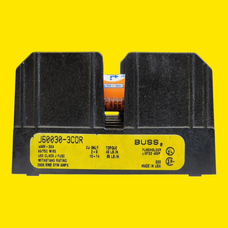 Portafusible J60030-3cor + 3 Fusibles Mersen Ajt20 20a 600v