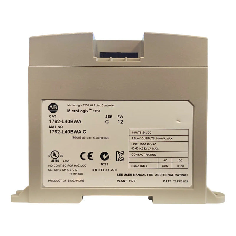 1762-l40bwa Ab Micrologix 1200 | 24 Entradas / 16 Salidas