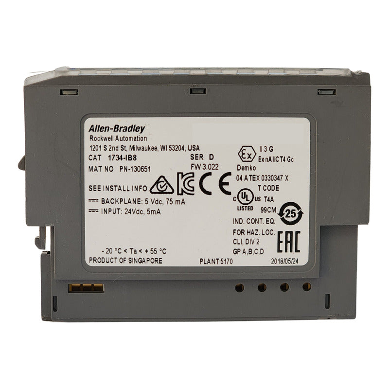 Entrada Digital Allen Bradley 1734-ib8 8 Canales Serie D