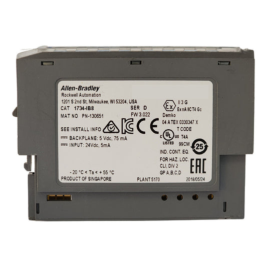 Entrada Digital Allen Bradley 1734-ib8 8 Canales Serie D
