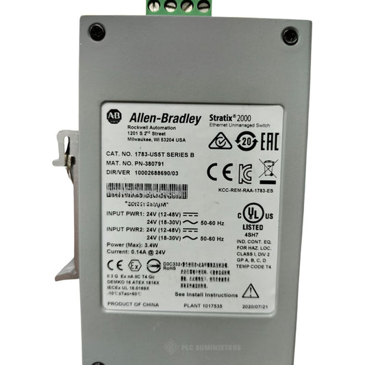 Allen Bradley  1783-us5t Switch Stratix 5 Puertos.