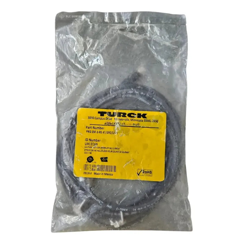 Turck Ux13569: Cable M8 3m Pkg 3m-3-rs 4t/s90/s771