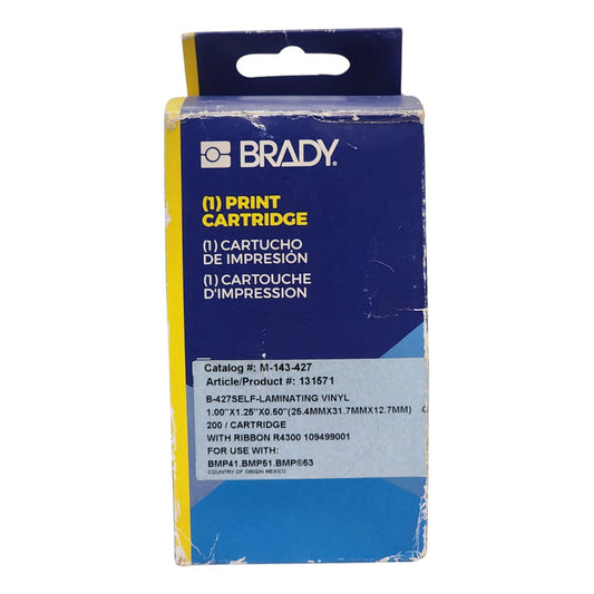 Brady M-143-427 Etiqueta Autolaminable Para Cable Azul