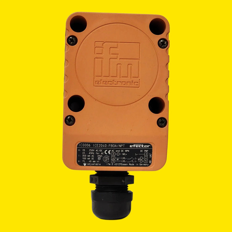 Ifm Ic0006 Sensor Inductivo Ac/dc 40mm Ip67