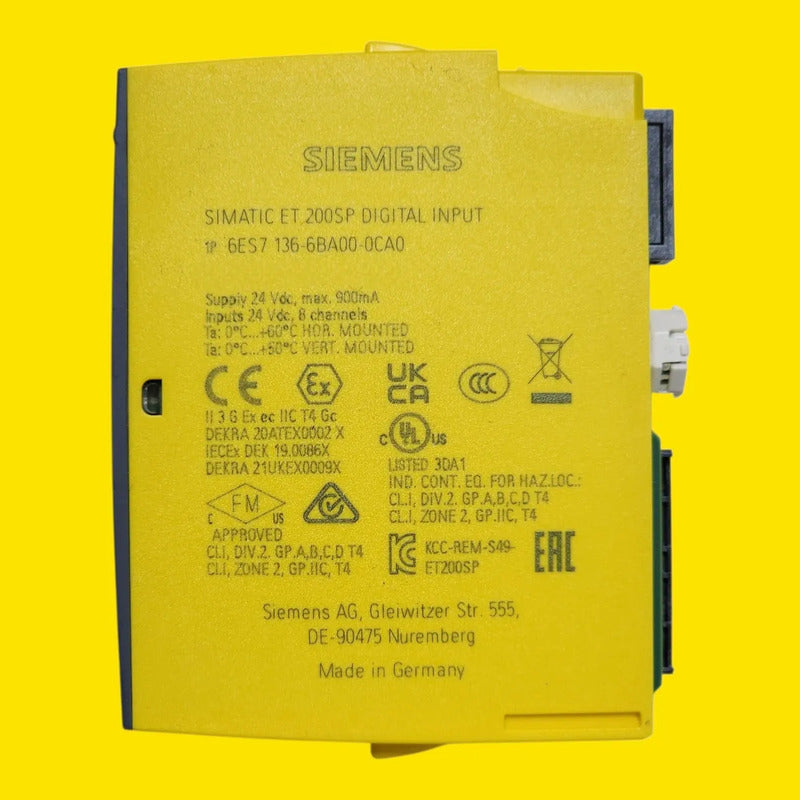 Siemens 6es7136-6ba00-0ca0 Input Modulo Et200sp Di 24v