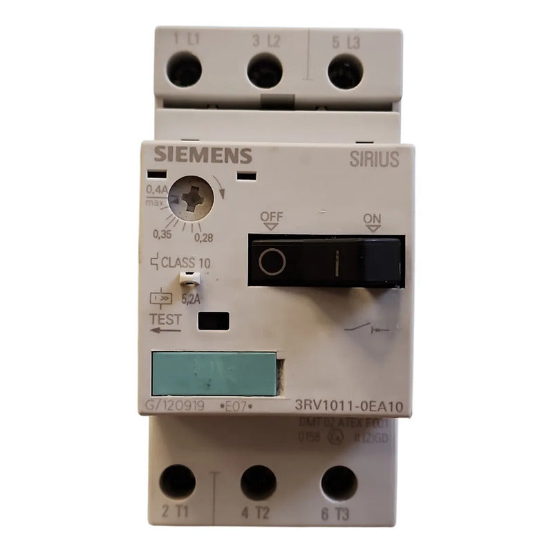 Siemens 3rv1011-0ea10 Guardamotor Sirius 0.28-0.4a 50/60 Hz