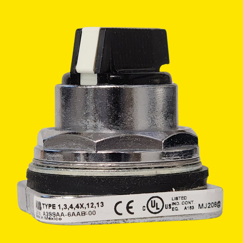 Selector Abb A3ssaa-6aab-00 2 Posiciones 30mm Industrial Negro