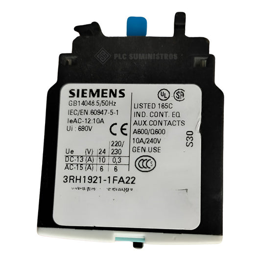 Siemens 3rh1921-1fa22 Auxiliary Block