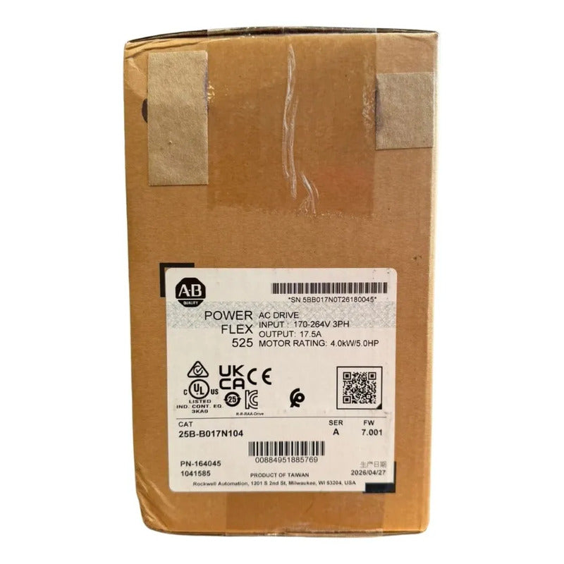 Allen-bradley 25b-b017n104 5hp/220vac Variador Powerflex