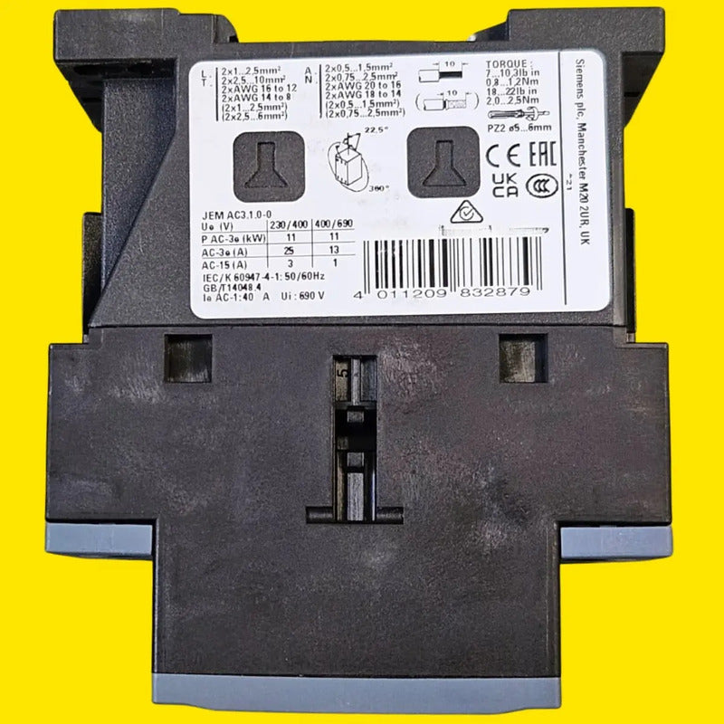 Siemens 3rt2026-1ac20 Contactor  Bobina 24v Ac-3
