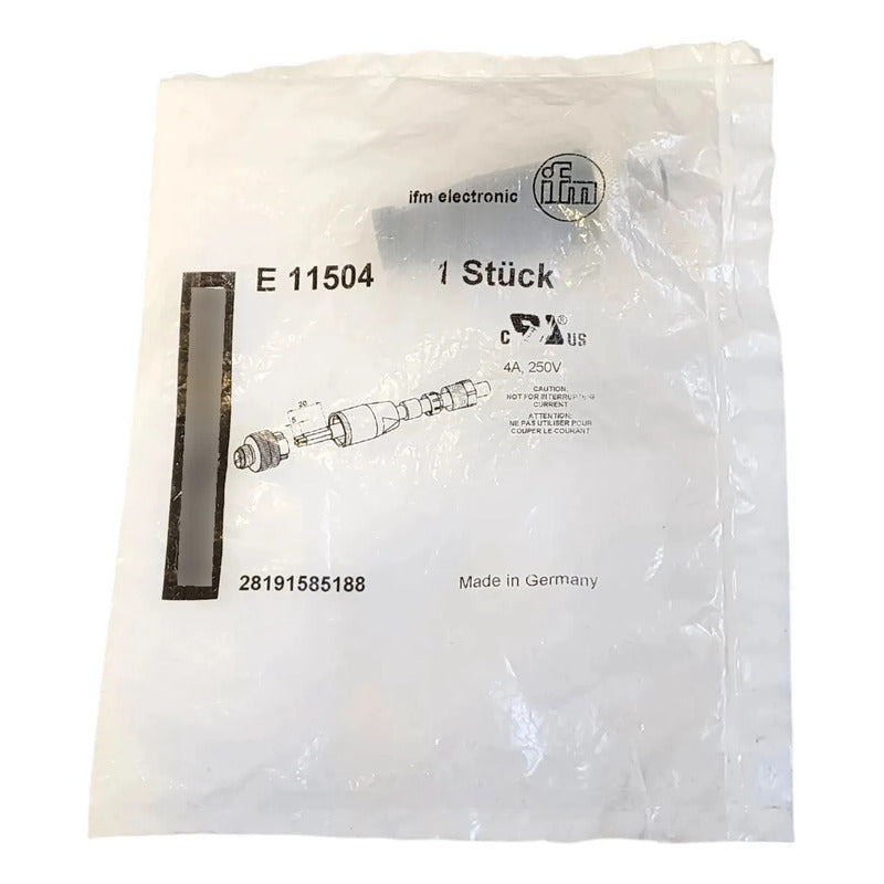 Conector Ifm E11504 M12 Macho Recto 4 Pines Ip67 Automación