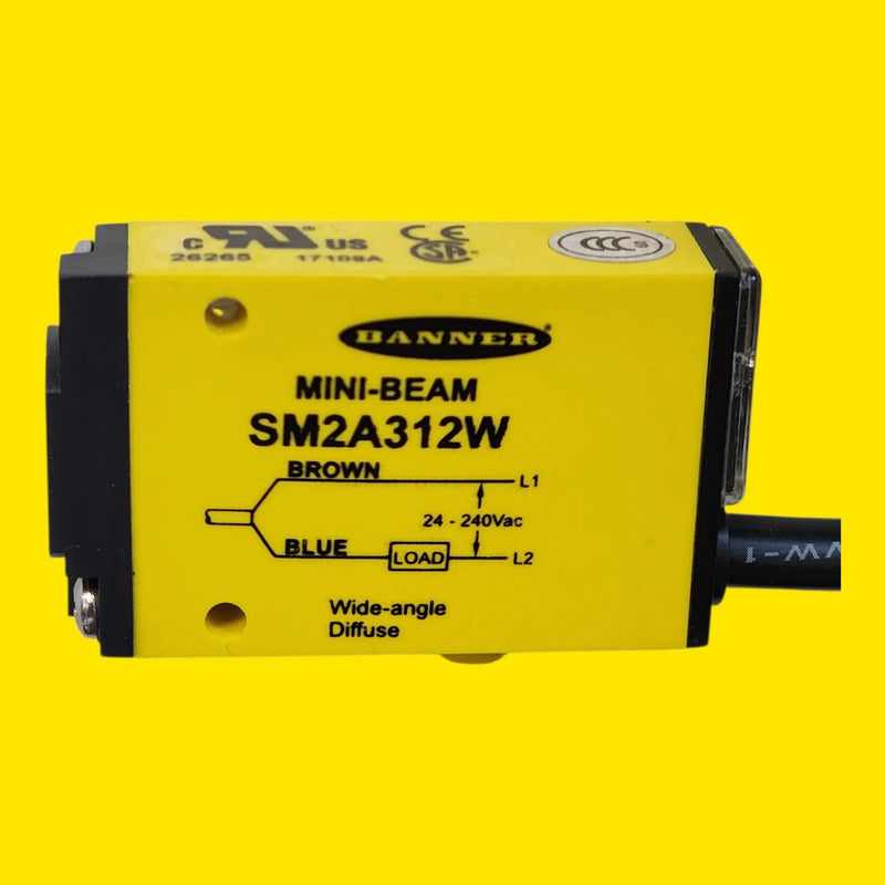 Banner Sm2a312w 26265 Sensor Fotoelectrico Difuso Mini-beam