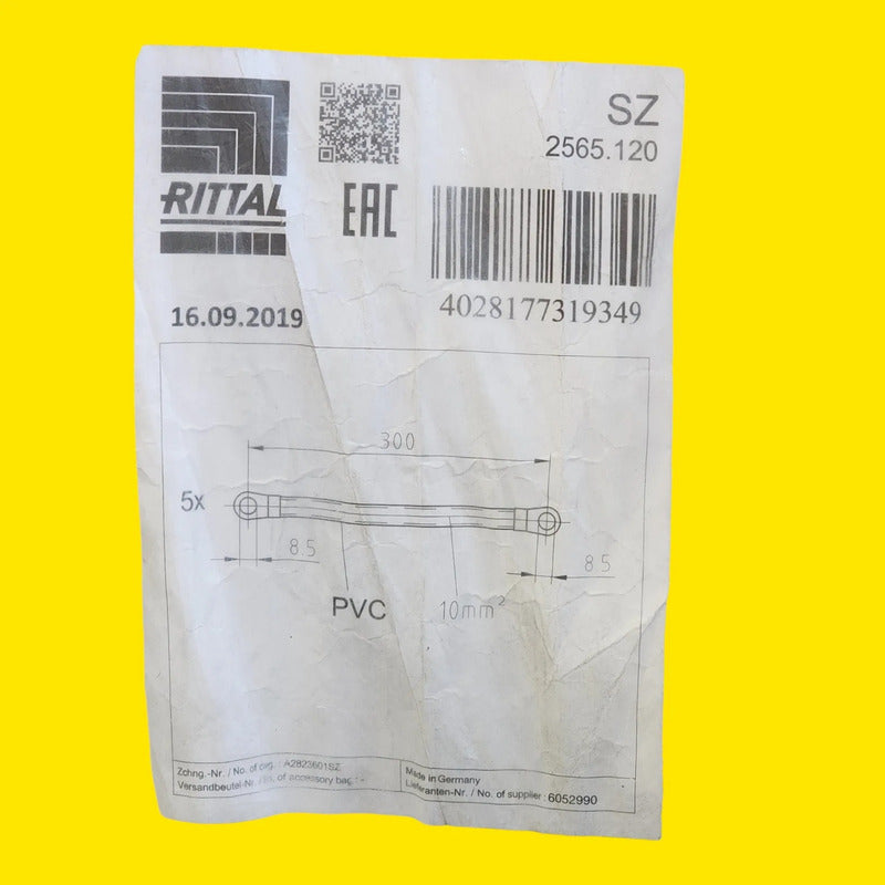 Rittal 2565.120 Cable De Tierra 10mm2 300mm Amarillo
