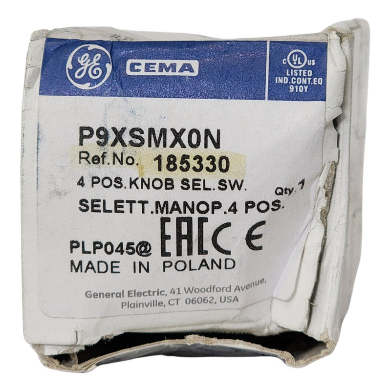 Ge P9xsmx0n Interruptor Seccionador 185330 General Electric Black