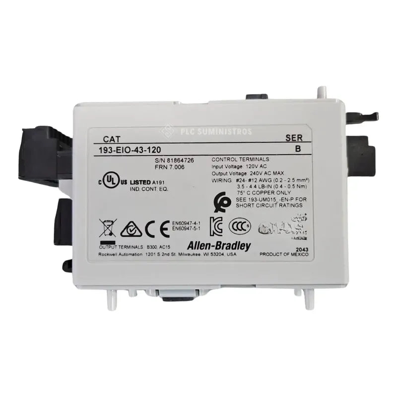 Allen-bradley 193-eio-43-120 Control Terminals 120v Ac