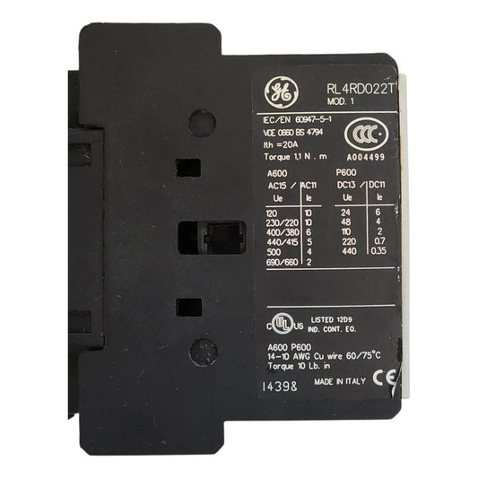 General Electric Rl4rd022t Contactor Trifásico Plc