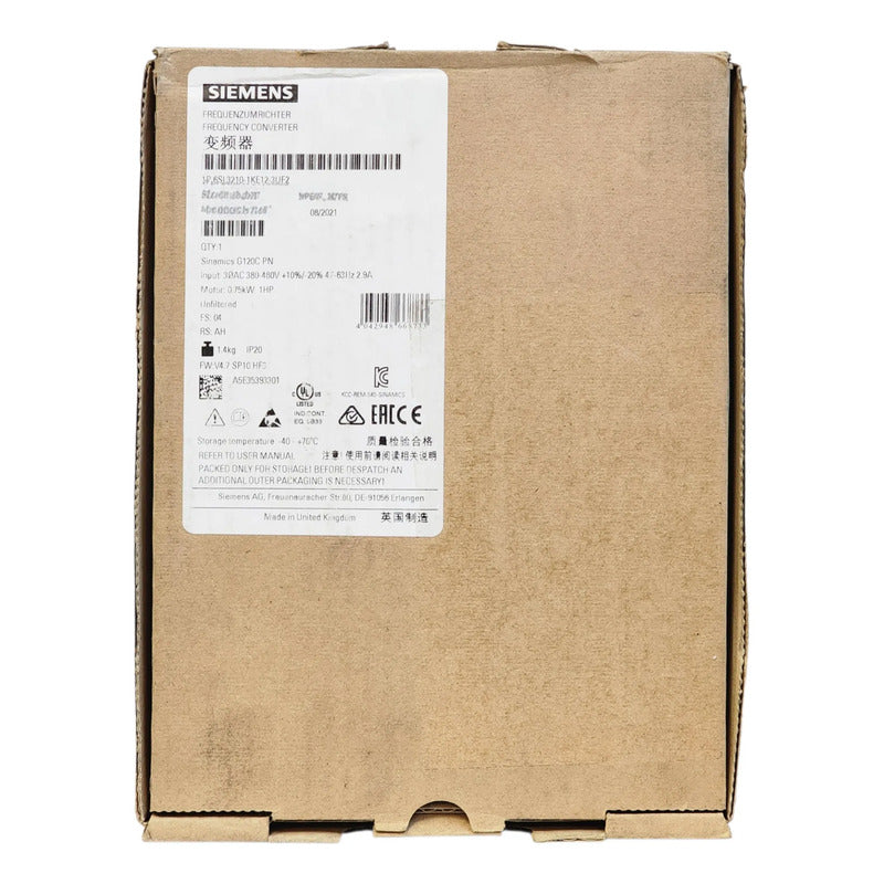 Siemens 6sl3210-1ke12-3uf2 Variador Sinamics G120c Pn