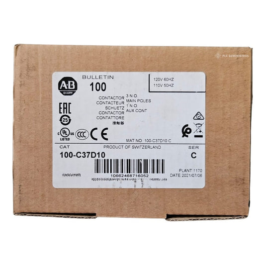 Allen Bradley Contactor 37 Amperios 3 Polos 120v 100-c37d10
