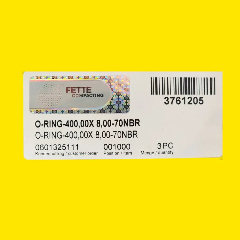 Fette O-ring-400,00x 8,00-70nbr Empaque