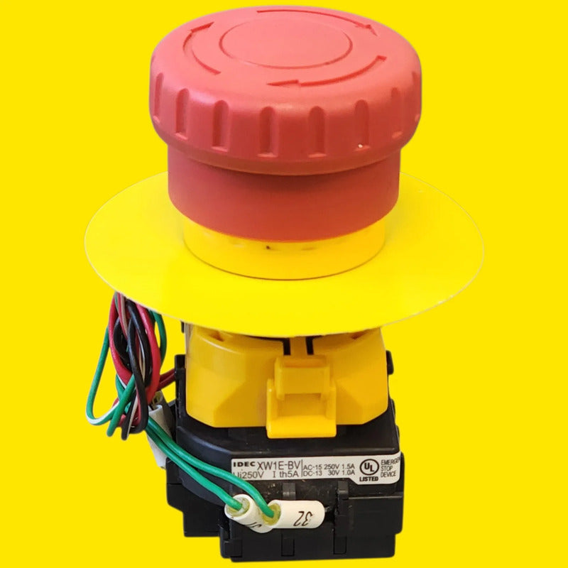 Idec Xw1e-bv Botón De Parada De Emergencia Rojo/amarillo
