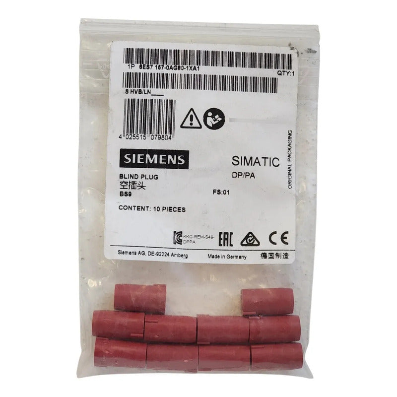 Siemens 6es7157-0ag80-1xa1 Tapon Ciego Afdis Dp/pa 10pz