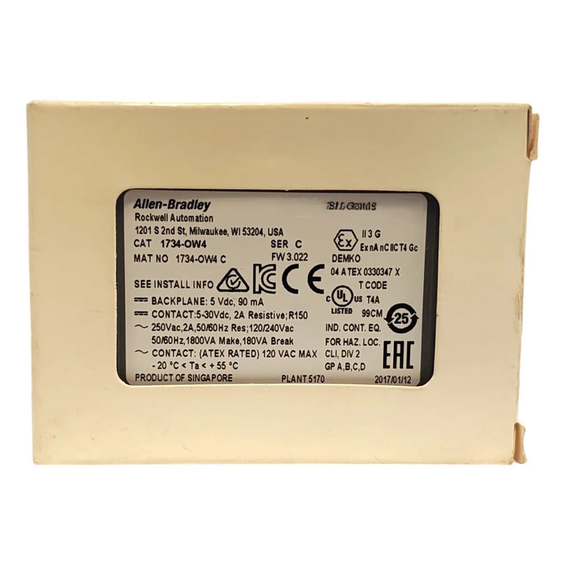 Allen-bradley 1734-ow4 Módulo 4 Salidas Relay