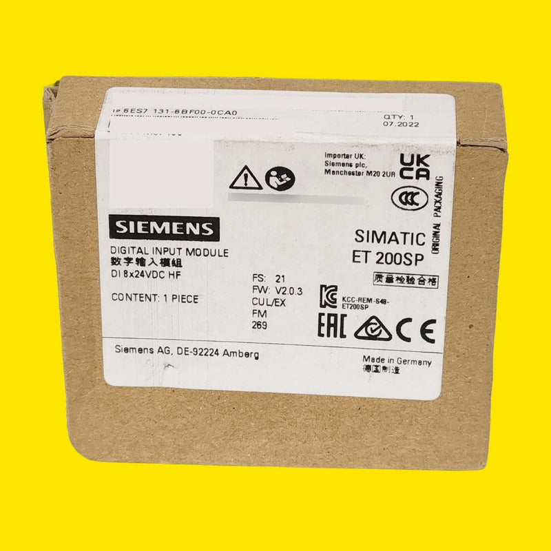 Módulo Siemens 6es7 131-6bf00-0ca0 Entrada Digital Et200sp