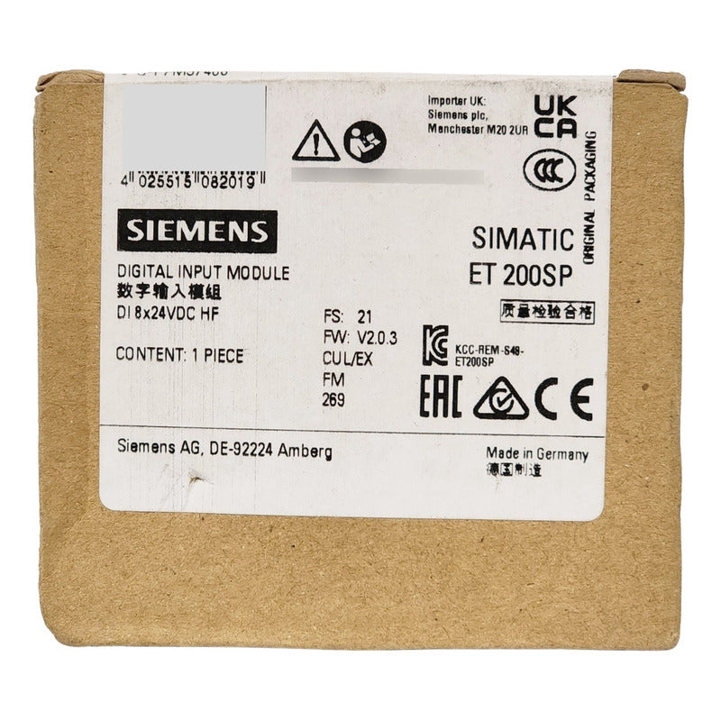 Módulo Siemens 6es7 131-6bf00-0ca0 Entrada Digital Et200sp