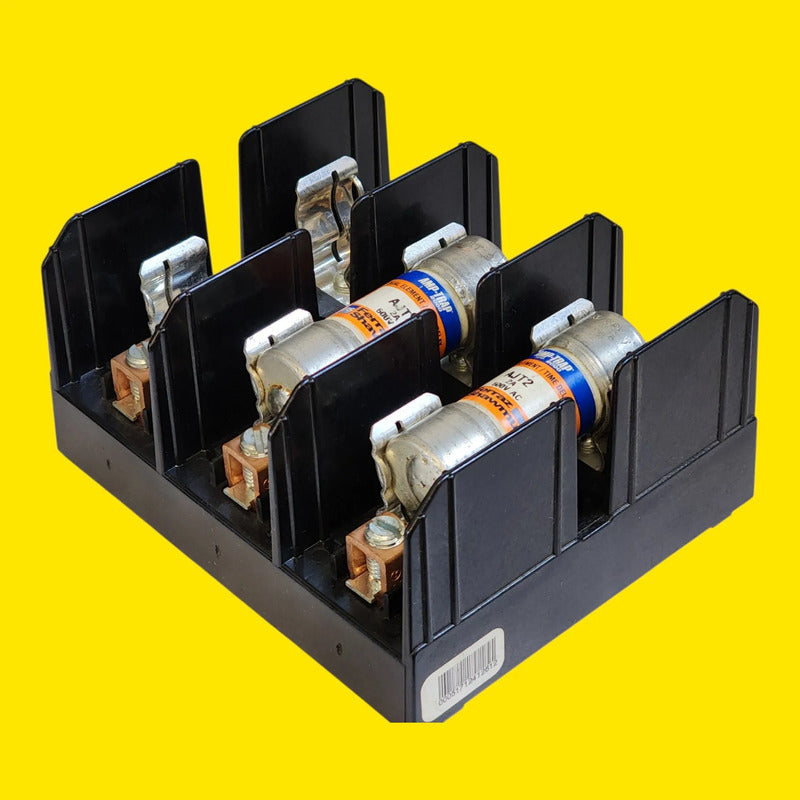 Portafusible J60030-2cor + 2 Fusibles Mersen Ajt2 2a 600v