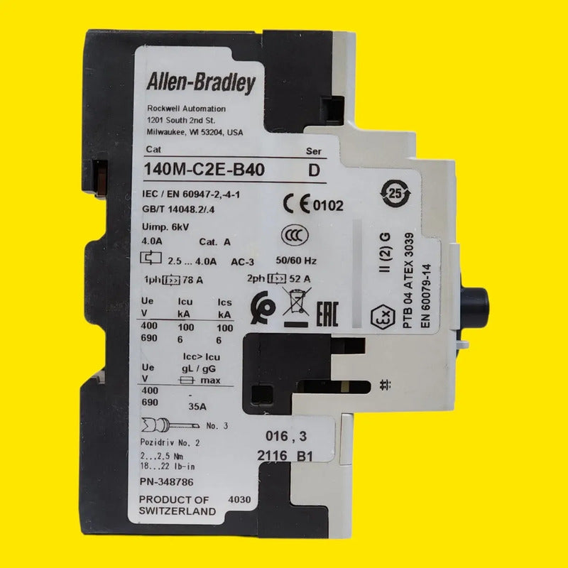 140m-c2e-b40 Allen-bradley Interruptor  Guardamotor 2.5-4a