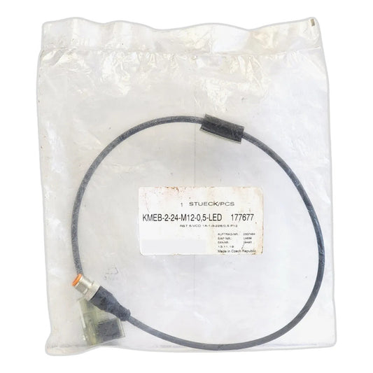 Festo 177677 Kmeb-2-24-m12-0,5-led Cable Válvula Con Led