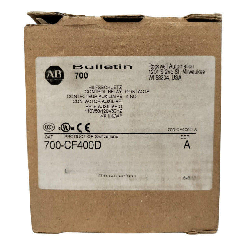 Allen-bradley 700-cf400d Contactor De Control