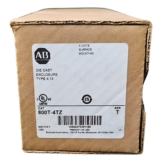 Allen Bradley 800t-4tz Gabinete Para Botones Gris Industrial