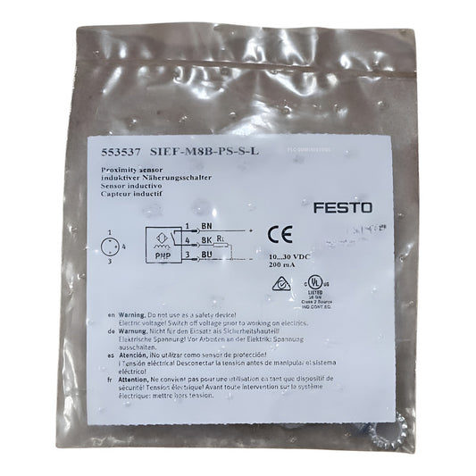 Festo Sief-m8b-ps-s-l 553537 Sensor Inductivo