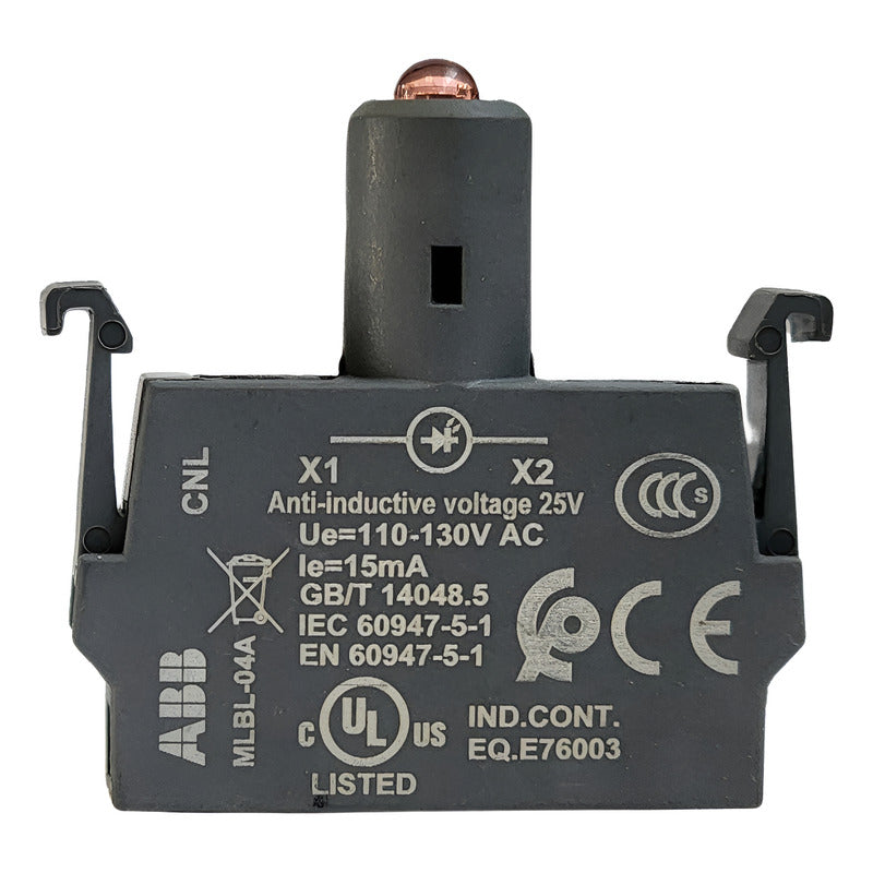 Bloque Led Abb Mlbl-04ar Rojo 110-130 V Ca 22 Mm