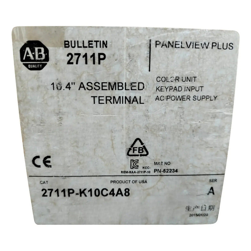 Allen-bradley 2711p-k10c4a8 Panel View Plus 1000