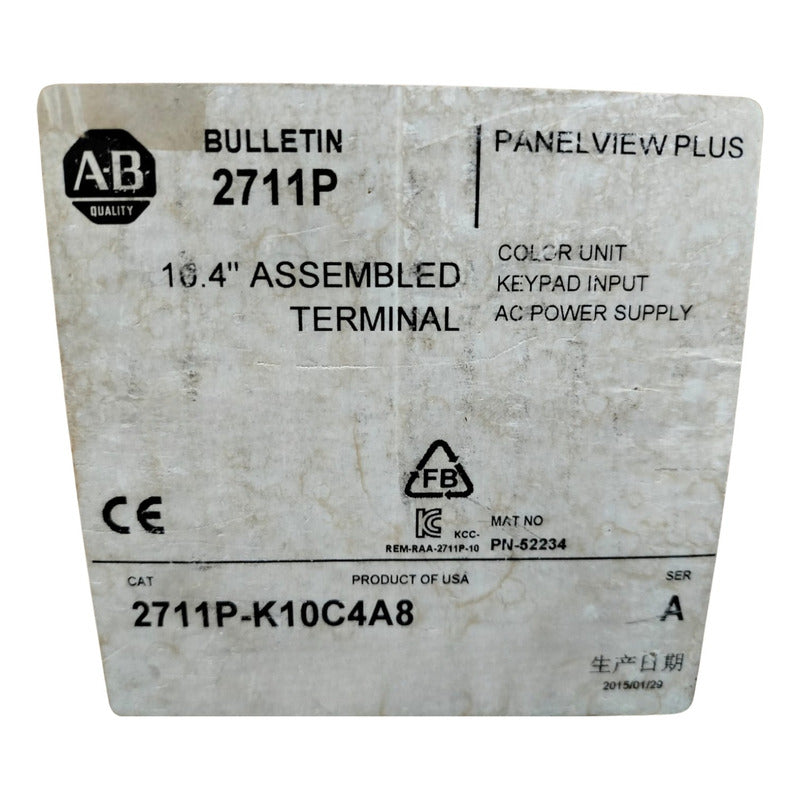 Allen-bradley 2711p-k10c4a8 Panel View Plus 1000