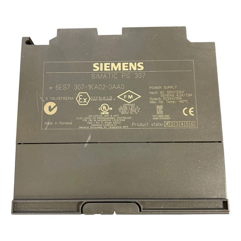 Siemens S7-300 Ps307 6es7307-1ka02-0aa0 24v 10a