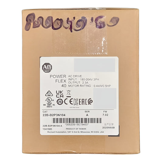 Allen-bradley Powerflex 40 22b-b2p3n104 Ser. A