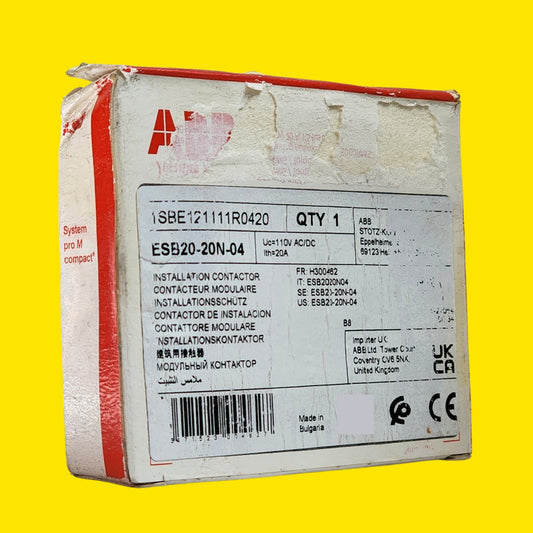 Abb Contactor Esb20-20n-04 20a 2 P 110v Uso Industrial