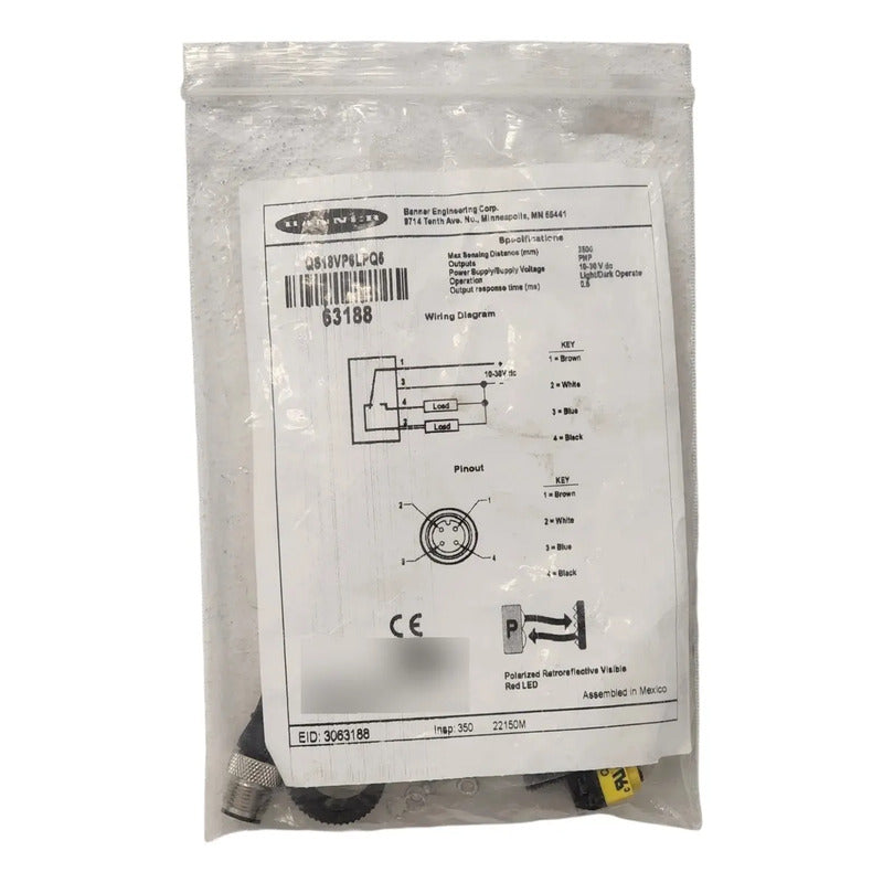 Banner Qs18vp6lpq5 63188 Sensor Fotoelectrico