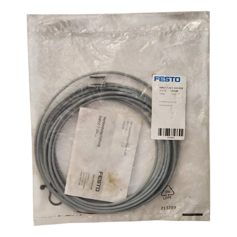Festo Kmyz-7-24-5-led-pur 193685 Cable Con Conector Valvula