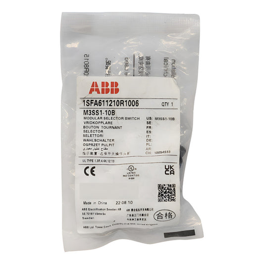 Interruptor Selector Abb M3ss1-10b 1 Polo 10a Industrial Negro
