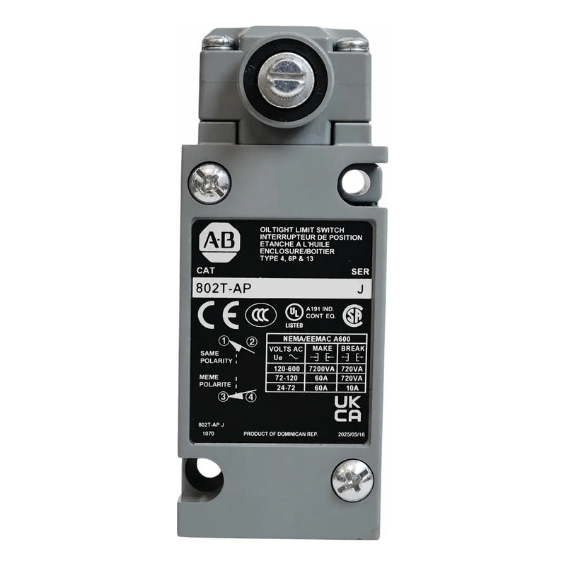 Allen-bradley 802t-ap Fin De Carrera Oiltight Gris